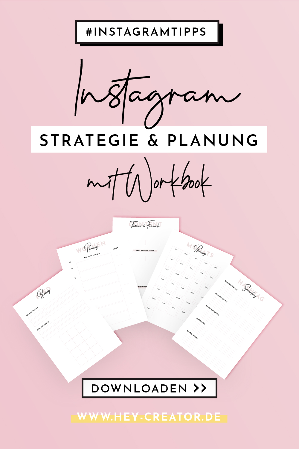 Pinterest Instagram Strategie Plan Content